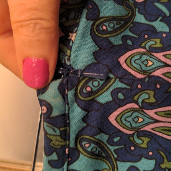 NWOT Talbots Woman Midi Skirt Size 20W Paisley Lined Hidden Back Zipper - Picture 8 of 12